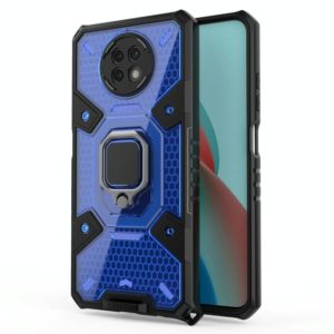 For Xiaomi Redmi Note 9 5G Space PC+TPU Ring Holder Protective Case(Blue) (OEM)