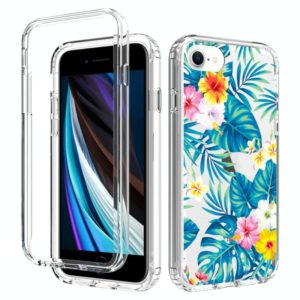 2 in 1 High Transparent Painted Shockproof PC + TPU Protective Case For iPhone 6s / 6(Banana Leaf) (OEM)