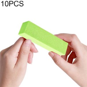 10 PCS Tofu Block Nail Polish Four Squares High Elastic Cotton Manicure Sand Block (Green) (OEM)