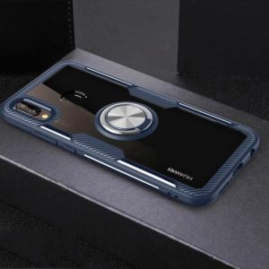 Scratchproof TPU + Acrylic Ring Bracket Protective Case For Huawei P20 Lite(Navy Blue) (OEM)