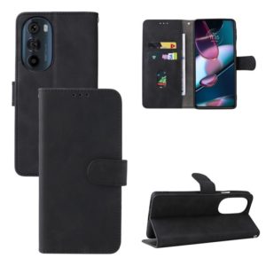 For Motorola Edge X30 Skin Feel Magnetic Buckle Calf Texture Leather Phone Case(Black) (OEM)