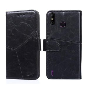 For Infinix Smart 4 X653 Geometric Stitching Horizontal Flip Leather Phone Case(Black) (OEM)