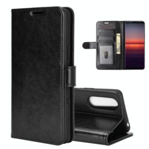 For Sony Xperia 5 II R64 Texture Single Horizontal Flip Protective Case with Holder & Card Slots & Wallet& Photo Frame(Black) (OEM)