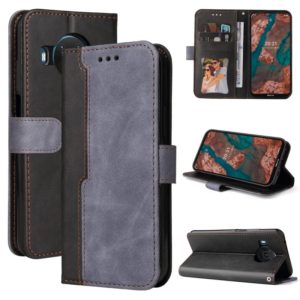 For Nokia X10 / X20 Business Stitching-Color Horizontal Flip PU Leather Case with Holder & Card Slots & Photo Frame(Gray) (OEM)