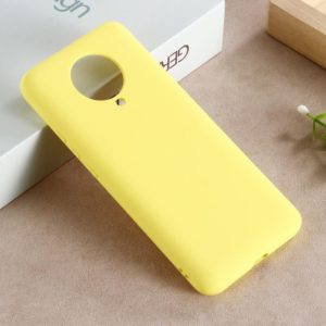 For Xiaomi Redmi K30 Pro Solid Color Liquid Silicone Full Coverage Anti-fall Mobile Phone Protective Cover(Yellow) (OEM)