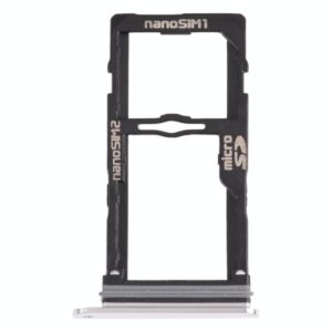 Nano SIM Card Tray + Nano SIM Card Tray / Micro SD Card Tray for LG G8S ThinQ LMG810, LM-G810, LMG810EAW (Silver) (OEM)