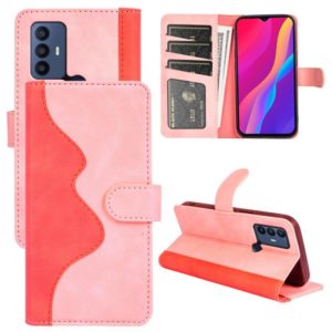 For TCL 30 SE / 305 / 306 Stitching Horizontal Flip Leather Phone Case (Pink) (OEM)