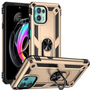 For Motorola Moto Edge 20 Lite Shockproof TPU + PC Phone Case(Gold) (OEM)