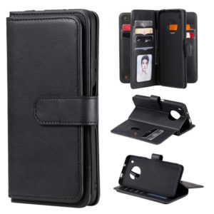 For Huawei Y9a Multifunctional Magnetic Copper Buckle Horizontal Flip Solid Color Leather Case with 10 Card Slots & Wallet & Holder & Photo Frame(Black) (OEM)
