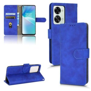For OnePlus Nord 2T 5G Skin Feel Magnetic Flip Leather Phone Case(Blue) (OEM)