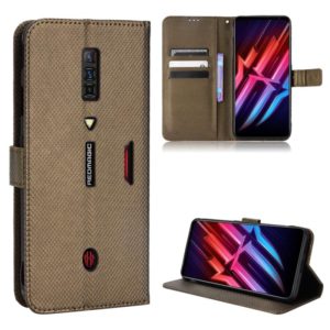 For ZTE nubia Red Magic 6 / 6 Pro Diamond Texture Leather Phone Case(Brown) (OEM)