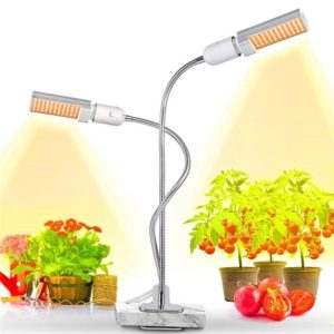 LED Plant Growth Full Spectral Fill Light E27 Clip Plant Lamp Indoor Corn Light, Without Power Adapter, Power: 2 Heads (OEM)