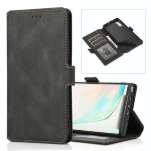 For Samsung Galaxy Note 10 Retro Magnetic Closing Clasp Horizontal Flip Leather Case with Holder & Card Slots & Photo Frame & Wallet(Black) (OEM)