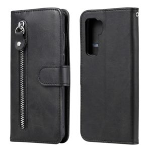 For Huawei P40 Lite (5G) / Nova 7 SE Fashion Calf Texture Zipper Horizontal Flip Leather Case with Stand & Card Slots & Wallet Function(Black) (OEM)