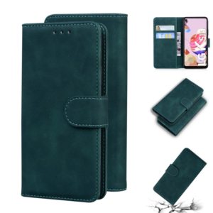 For LG K41S / K51S Skin Feel Pure Color Flip Leather Phone Case(Green) (OEM)
