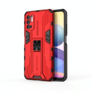For Xiaomi Redmi Note 10 5G Supersonic PC + TPU Shock-proof Protective Case with Holder(Red) (OEM)