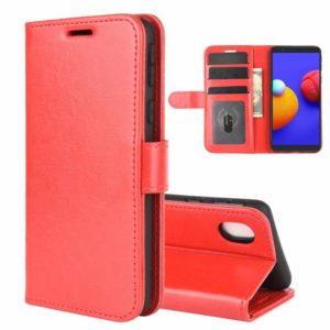 For Samsung Galaxy A01 Core / M01 Core R64 Texture Single Horizontal Flip Protective Case with Holder & Card Slots & Wallet& Photo Frame(Red) (OEM)