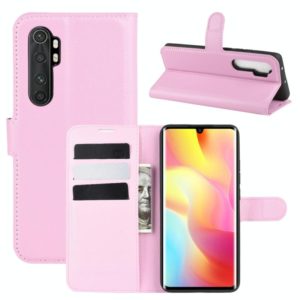 For Xiaomi Mi Note 10 Lite Litchi Texture Horizontal Flip Protective Case with Holder & Card Slots & Wallet(Pink) (OEM)