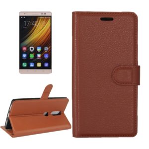 For Lenovo Phab 2 Plus Litchi Texture Horizontal Flip Leather Case with Magnetic Buckle & Holder & Card Slots & Wallet(Brown) (OEM)