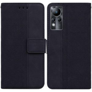 For Infinix Note 11 Geometric Embossed Leather Phone Case(Black) (OEM)