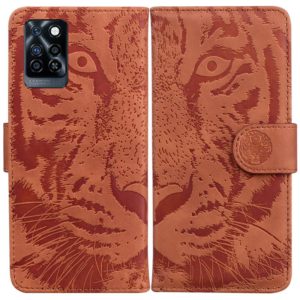 For Infinix Note 10 Pro X695 Tiger Embossing Pattern Horizontal Flip Leather Phone Case(Brown) (OEM)