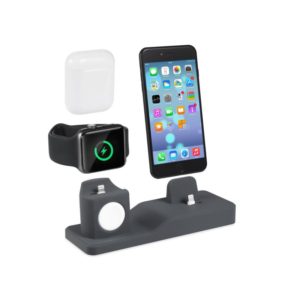 Mobile Phone Charging Stand for iPhone / Apple Whtch / AirPods(Black) (OEM)