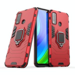 For Huawei P smart 2020 PC + TPU Anti-fall Protective Case with Ring Holder(Red) (OEM)