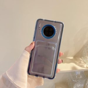 For Huawei Mate 30 Transparent Card Slot TPU Phone Case(Blue) (OEM)