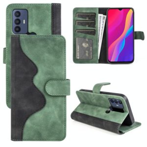 For TCL 30 SE / 305 / 306 Stitching Horizontal Flip Leather Phone Case(Green) (OEM)