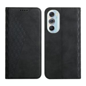 For Motorola Edge X30 Diamond Splicing Skin Feel Magnetic Leather Phone Case(Black) (OEM)