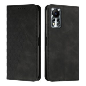 For Infinix Hot 11S NFC Diamond Splicing Skin Feel Magnetic Leather Phone Case(Black) (OEM)