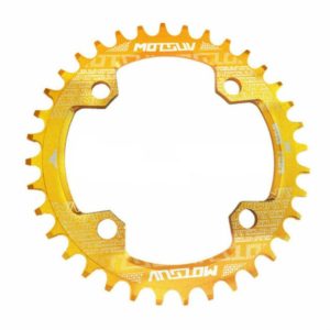 MOTSUV Narrow Wide Chainring MTB Bicycle 104BCD Tooth Plate Parts(Yellow) (OEM)