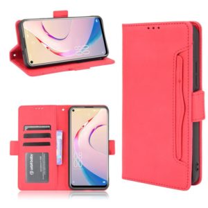 For Oukitel C21 Pro Skin Feel Calf Pattern Horizontal Flip Leather Case with Holder & Card Slots & Photo Frame(Red) (OEM)