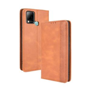 For Infinix Hot 10s / 10s NFC / 10T Magnetic Buckle Retro Crazy Horse Texture Horizontal Flip Leather Case with Holder & Card Slots & Photo Frame(Brown) (OEM)