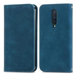 Retro Skin Feel Business Magnetic Horizontal Flip Leather Case With Holder & Card Slots & Wallet & Photo Frame For OnePlus 8(Blue) (OEM)