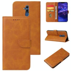 For Huawei Mate 20 Lite Calf Texture Buckle Horizontal Flip Leather Case with Holder & Card Slots & Wallet(Khaki) (OEM)