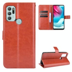 For Motorola Moto G60S Crazy Horse Texture Horizontal Flip Leather Case with Holder & Card Slots & Lanyard(Brown) (OEM)