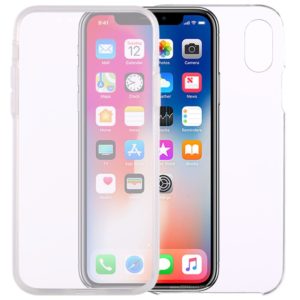 For iPhone X / XS 0.75mm Double-sided Ultra-thin Transparent PC + TPU Case (OEM)