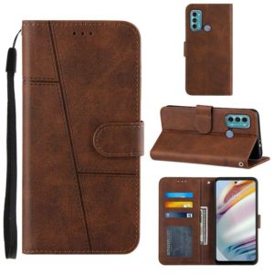 For Motorola Moto G40 / G60 Stitching Calf Texture Buckle Leather Phone Case(Brown) (OEM)