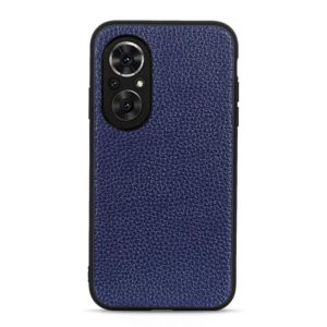 For Honor 50 SE Accurate Hole Litchi Texture Leather Shockproof Case(Blue) (OEM)