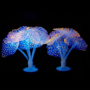 Aquarium Articles Decoration Silicone Simulation Fluorescent Sucker Jellyfish, Size: 10*10*9cm(Orange) (OEM)