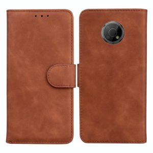 For Nokia G300 Skin Feel Pure Color Flip Leather Phone Case(Brown) (OEM)