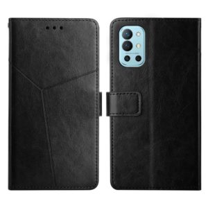 For OnePlus 9R Y Stitching Horizontal Flip Leather Phone Case(Black) (OEM)