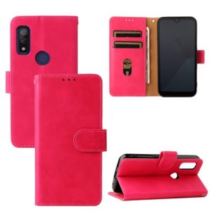 For Fujitsu Arrows WE Solid Color Skin Feel Magnetic Buckle Horizontal Flip Calf Texture PU Leather Case with Holder & Card Slots & Wallet(Rose Red) (OEM)