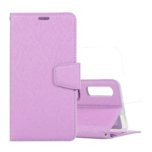 Silk Texture Horizontal Flip Leather Case for Huawei P30, with Holder & Card slots & Wallet & Photo Frame (Purple) (OEM)