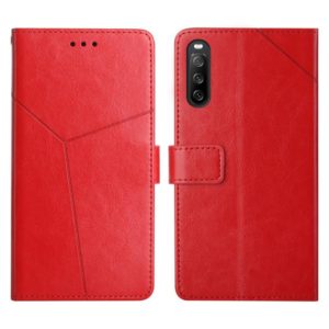 For Sony Xperia 10 Y Stitching Horizontal Flip Leather Phone Case(Red) (OEM)