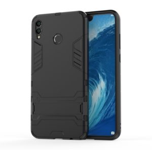 Shockproof PC + TPU Case for Huawei Honor 8X Max, with Holder(Black) (OEM)