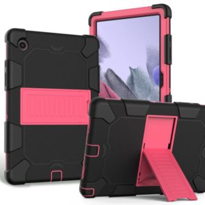 For Samsung Galaxy Tab A8 10.5 2021 Two-Color Robot Silicone + PC Tablet Case(Black + Rose Red) (OEM)