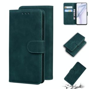 For Huawei P50 Skin Feel Pure Color Flip Leather Phone Case(Green) (OEM)