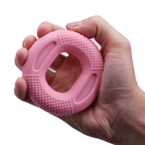 Adjustable Strength Silicone Gripper Arm Muscle Strength Rehabilitation Training Fitness Equipment, Colour: 20/30LB （Pink） (OEM)